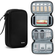 Baona BN-C004 Mini U Disk Custodia per cavo dati per cuffie, Colore:, Single Layer (Gray), Single Layer (Black), Double Layer (Gray), Double Layer (Black)