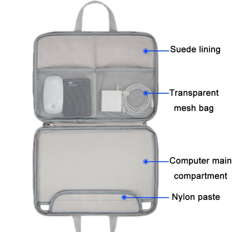Borsa per laptop con apertura completa in pelle PU Baona BN-Q006, For 15/15.6 inches, For 16/17 inches