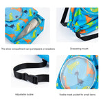 Borsa da nuoto da spiaggia impermeabile con coulisse per separazione bagnata e asciutta per bambini, Black S, Black L, Pink S, Pink L, Blue S, Blue L, Tibetan S, Tibetan L, Gray S, Gray L