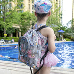 Borsa da nuoto da spiaggia impermeabile con coulisse per separazione bagnata e asciutta per bambini, Black S, Black L, Pink S, Pink L, Blue S, Blue L, Tibetan S, Tibetan L, Gray S, Gray L