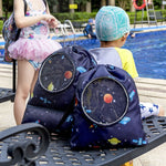 Borsa da nuoto da spiaggia impermeabile con coulisse per separazione bagnata e asciutta per bambini, Black S, Black L, Pink S, Pink L, Blue S, Blue L, Tibetan S, Tibetan L, Gray S, Gray L
