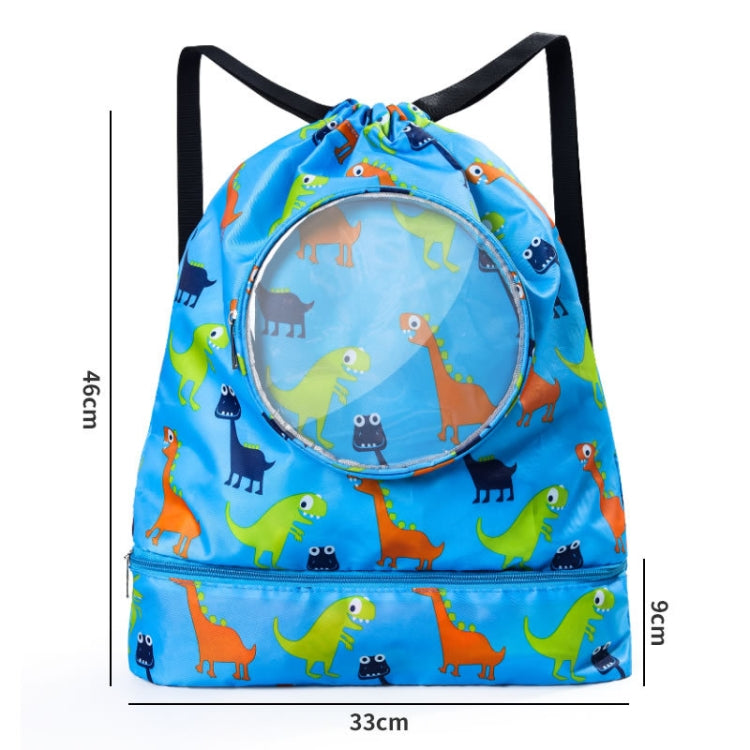 Borsa da nuoto da spiaggia impermeabile con coulisse per separazione bagnata e asciutta per bambini, Black S, Black L, Pink S, Pink L, Blue S, Blue L, Tibetan S, Tibetan L, Gray S, Gray L