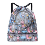 Borsa da nuoto da spiaggia impermeabile con coulisse per separazione bagnata e asciutta per bambini, Black S, Black L, Pink S, Pink L, Blue S, Blue L, Tibetan S, Tibetan L, Gray S, Gray L