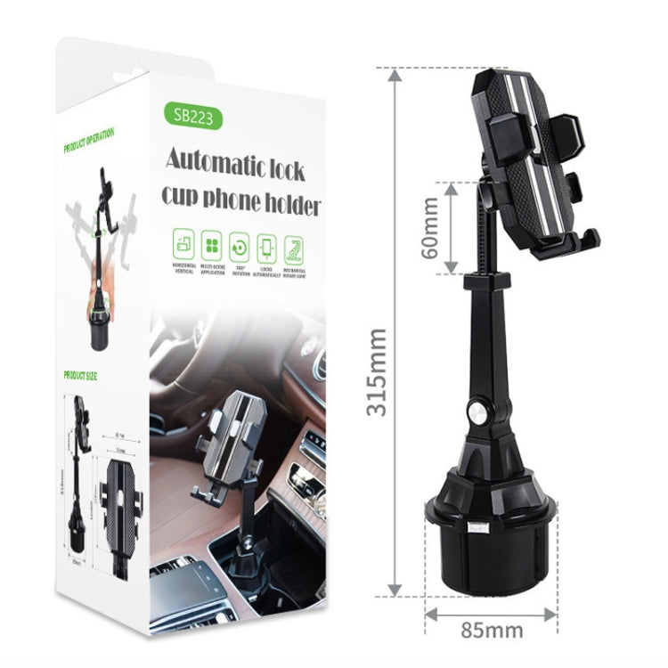 Portabicchieri di controllo centrale Lunghezza regolabile Staffa per telefono cellulare Staffa di navigazione per auto, Central Control Cup Holder