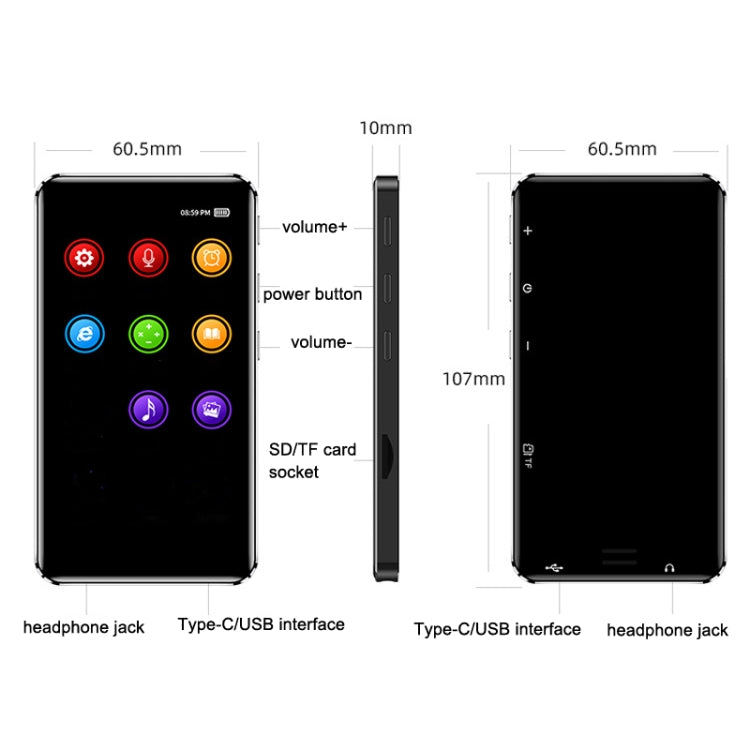 Mini tablet touch screen 4 pollici WiFi Bluetooth 1500mAh