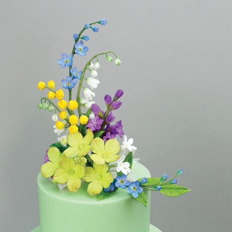 5 pezzi Combinazione di fiori e foglie Stampo in silicone Fondente Strumento di modellazione fai-da-te, DIY Modeling Tool