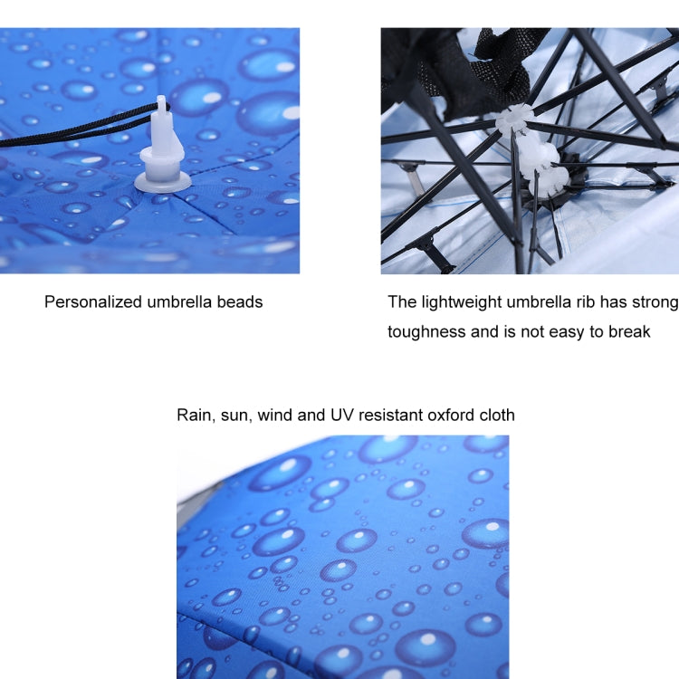 Cappello da ombrello da pesca a doppio strato Protezione solare da esterno e cappello da ombrello pieghevole antipioggia, 95 Blue (Elastic Band), 95 Silver (Elastic Band), 95 Blue (Rubber Sleeve), 95 Silver (Rubber Sleeve), 80 Blue, 80 Camellia        ...
