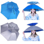 Cappello da ombrello da pesca a doppio strato Protezione solare da esterno e cappello da ombrello pieghevole antipioggia, 95 Blue (Elastic Band), 95 Silver (Elastic Band), 95 Blue (Rubber Sleeve), 95 Silver (Rubber Sleeve), 80 Blue, 80 Camellia        ...