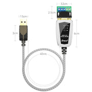 DTECH DT-5119 Adattatore di comunicazione per linea seriale da USB a RS485/422 da 0,5 m, DT-5119 0.5m