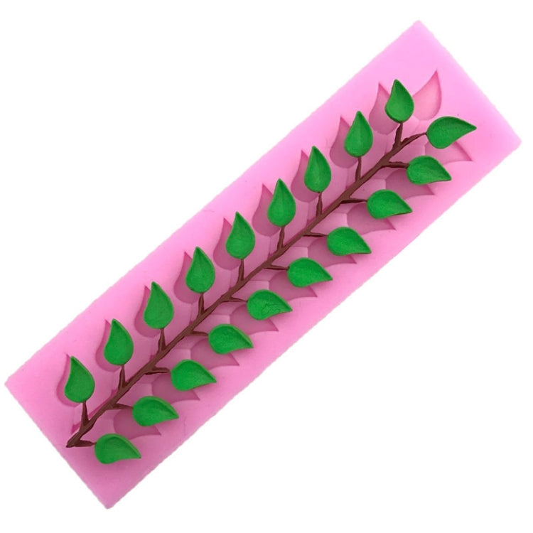 Stampo in silicone per fondente a foglia d'albero in pizzo a strisce lunghe da 5 pezzi, Long Strip Lace