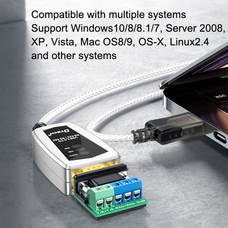 DTECH DT-5019 USB a RS485/422 convertitore industriale adattatore di comunicazione su linea seriale, DT-5019 1.2m