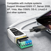 DTECH DT-5019 USB a RS485/422 convertitore industriale adattatore di comunicazione su linea seriale, DT-5019 1.2m