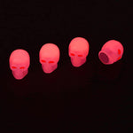 5 set Tappo valvola luminoso per pneumatici per auto Tappo per nucleo valvola teschio moto, 1 Set Red, 1 Set Blue, 1 Set Green, 1 Set Yellow