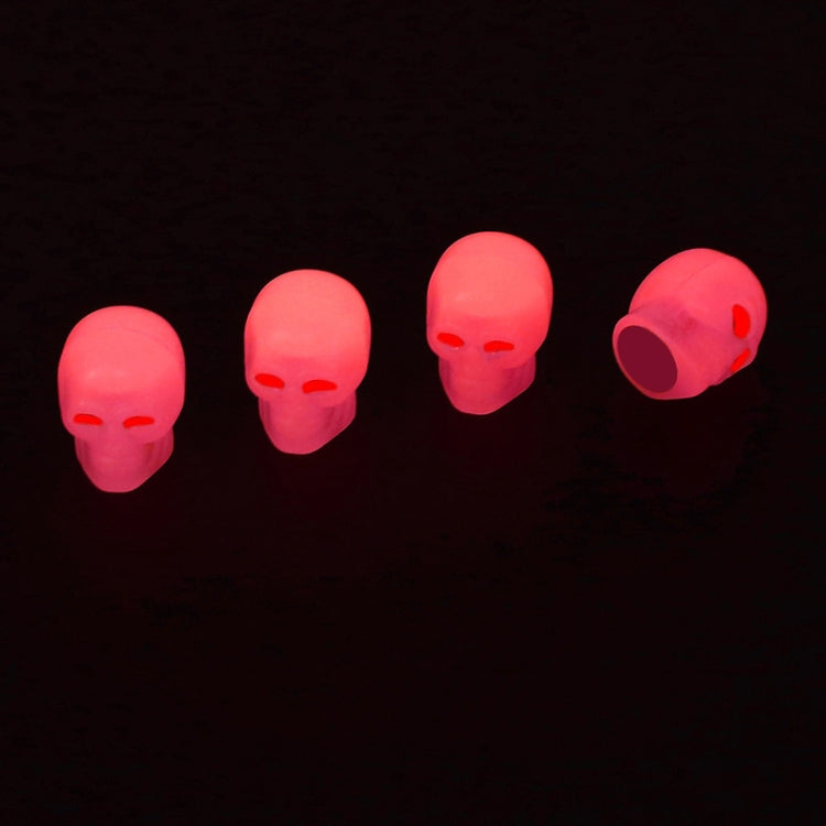5 set Tappo valvola luminoso per pneumatici per auto Tappo per nucleo valvola teschio moto, 1 Set Red, 1 Set Blue, 1 Set Green, 1 Set Yellow