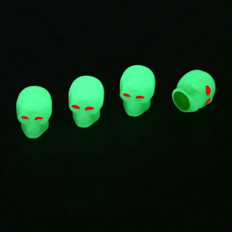 5 set Tappo valvola luminoso per pneumatici per auto Tappo per nucleo valvola teschio moto, 1 Set Red, 1 Set Blue, 1 Set Green, 1 Set Yellow