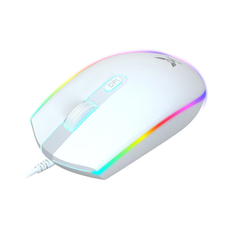 Zerodate V6 4 Tasti 1600 DPI Gioco Colorato RGB Marquee USB Luminoso Mouse cablato, Lunghezza cavo: 1,35 m