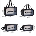 2 PCS Sacchetto di immagazzinaggio impermeabile traslucido smerigliato Borsa cosmetica Borsa da nuoto Borsa da lavaggio, Black M, Black M 2 Handles, Black L, Pink S, Pink M, Pink M 2 Handles, Pink L, White S, White M, White M 2 Handles, White L, Blue S...