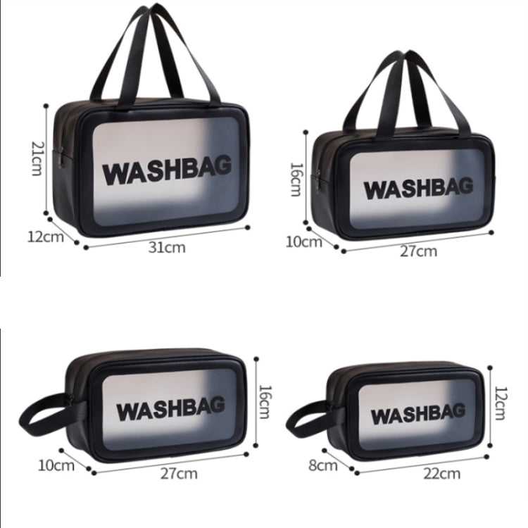 2 PCS Sacchetto di immagazzinaggio impermeabile traslucido smerigliato Borsa cosmetica Borsa da nuoto Borsa da lavaggio, Black M, Black M 2 Handles, Black L, Pink S, Pink M, Pink M 2 Handles, Pink L, White S, White M, White M 2 Handles, White L, Blue S...
