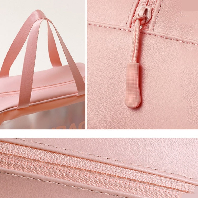 2 PCS Sacchetto di immagazzinaggio impermeabile traslucido smerigliato Borsa cosmetica Borsa da nuoto Borsa da lavaggio, Black M, Black M 2 Handles, Black L, Pink S, Pink M, Pink M 2 Handles, Pink L, White S, White M, White M 2 Handles, White L, Blue S...