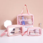 2 PCS Sacchetto di immagazzinaggio impermeabile traslucido smerigliato Borsa cosmetica Borsa da nuoto Borsa da lavaggio, Black M, Black M 2 Handles, Black L, Pink S, Pink M, Pink M 2 Handles, Pink L, White S, White M, White M 2 Handles, White L, Blue S...