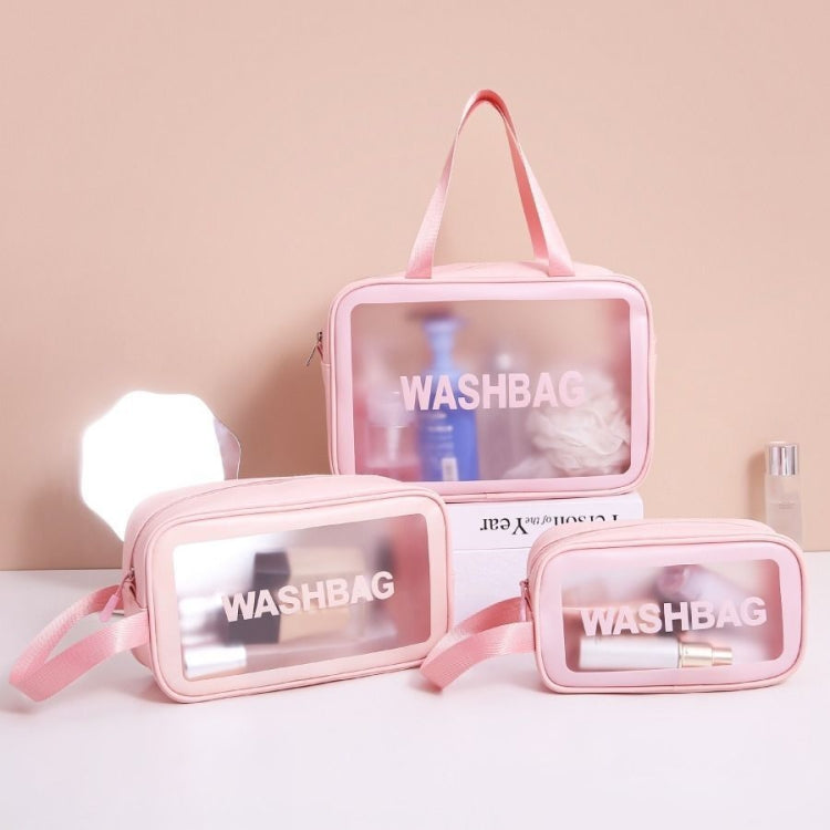 2 PCS Sacchetto di immagazzinaggio impermeabile traslucido smerigliato Borsa cosmetica Borsa da nuoto Borsa da lavaggio, Black M, Black M 2 Handles, Black L, Pink S, Pink M, Pink M 2 Handles, Pink L, White S, White M, White M 2 Handles, White L, Blue S...