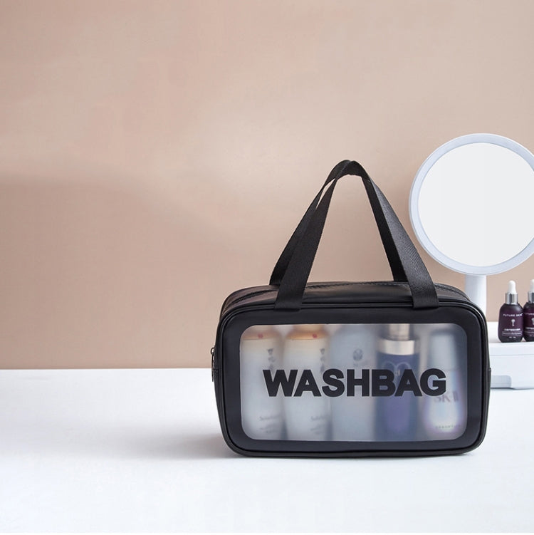 2 PCS Sacchetto di immagazzinaggio impermeabile traslucido smerigliato Borsa cosmetica Borsa da nuoto Borsa da lavaggio, Black M, Black M 2 Handles, Black L, Pink S, Pink M, Pink M 2 Handles, Pink L, White S, White M, White M 2 Handles, White L, Blue S...