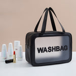 2 PCS Sacchetto di immagazzinaggio impermeabile traslucido smerigliato Borsa cosmetica Borsa da nuoto Borsa da lavaggio, Black M, Black M 2 Handles, Black L, Pink S, Pink M, Pink M 2 Handles, Pink L, White S, White M, White M 2 Handles, White L, Blue S...
