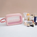 2 PCS Sacchetto di immagazzinaggio impermeabile traslucido smerigliato Borsa cosmetica Borsa da nuoto Borsa da lavaggio, Black M, Black M 2 Handles, Black L, Pink S, Pink M, Pink M 2 Handles, Pink L, White S, White M, White M 2 Handles, White L, Blue S...