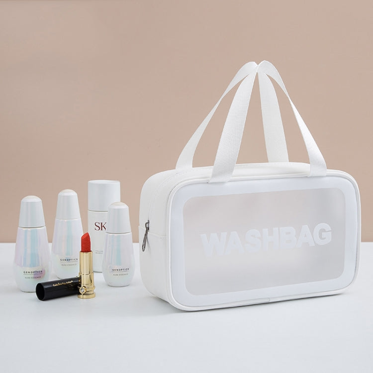 2 PCS Sacchetto di immagazzinaggio impermeabile traslucido smerigliato Borsa cosmetica Borsa da nuoto Borsa da lavaggio, Black M, Black M 2 Handles, Black L, Pink S, Pink M, Pink M 2 Handles, Pink L, White S, White M, White M 2 Handles, White L, Blue S...