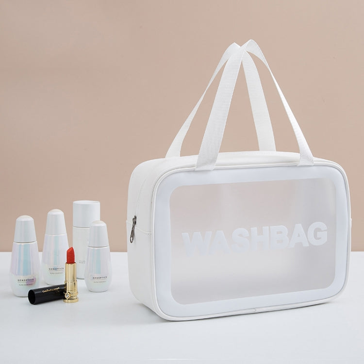 2 PCS Sacchetto di immagazzinaggio impermeabile traslucido smerigliato Borsa cosmetica Borsa da nuoto Borsa da lavaggio, Black M, Black M 2 Handles, Black L, Pink S, Pink M, Pink M 2 Handles, Pink L, White S, White M, White M 2 Handles, White L, Blue S...