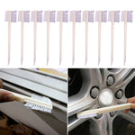 10 PCS Spazzola per motore testata per auto Spazzola per scanalatura a doppia faccia, 10 PCS White