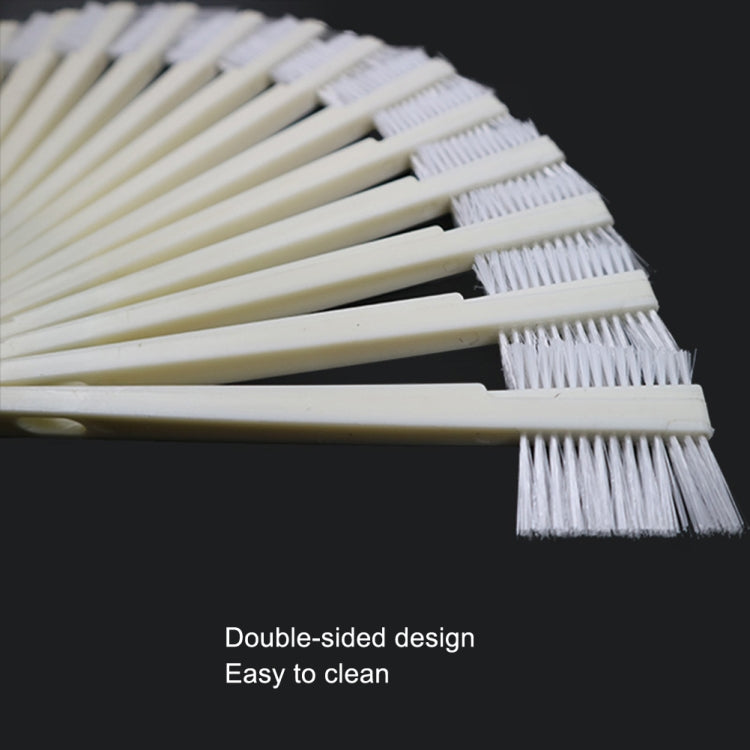 10 PCS Spazzola per motore testata per auto Spazzola per scanalatura a doppia faccia, 10 PCS White