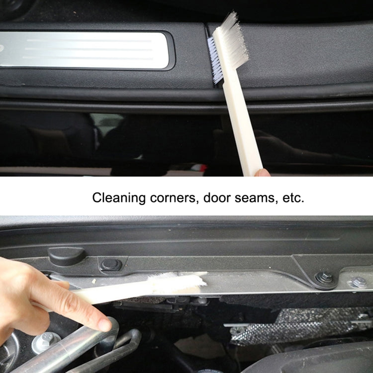 10 PCS Spazzola per motore testata per auto Spazzola per scanalatura a doppia faccia, 10 PCS White