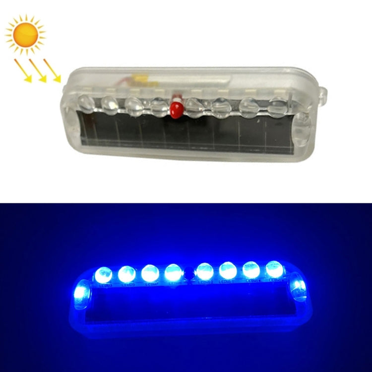 Lampada stroboscopica d'avvertimento di illuminazione di vibrazione di notte decorativa solare di 2 PCS LED, Long Blue, Long Red, Long White