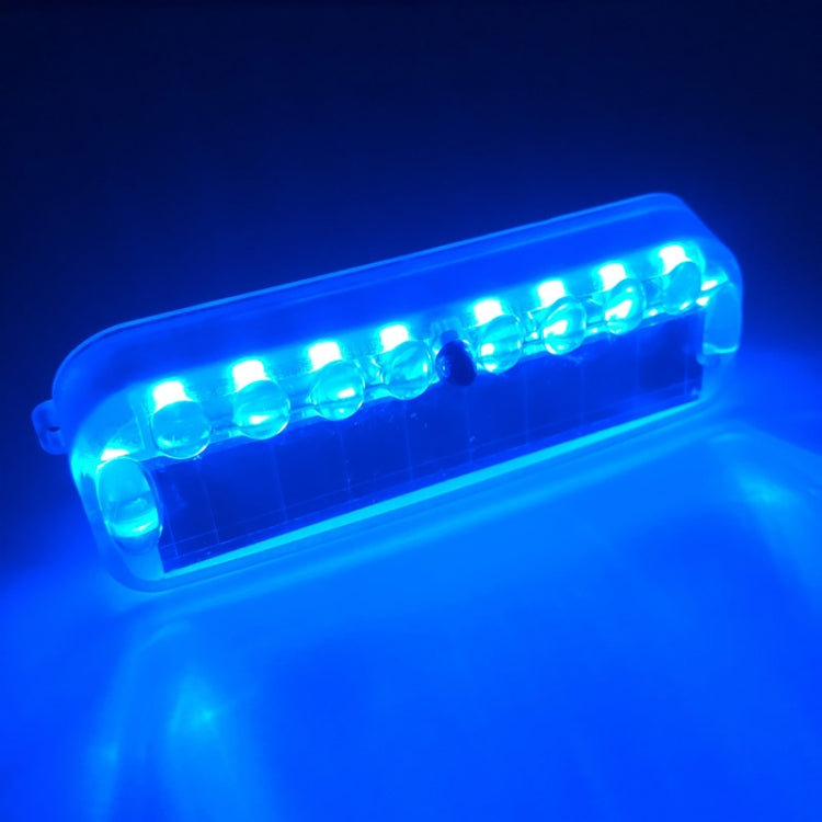Lampada stroboscopica d'avvertimento di illuminazione di vibrazione di notte decorativa solare di 2 PCS LED, Long Blue, Long Red, Long White