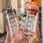 Tazza di plastica per perdite di tè resistente alle alte temperature portatile da 2 pezzi, 550ml, 650ml