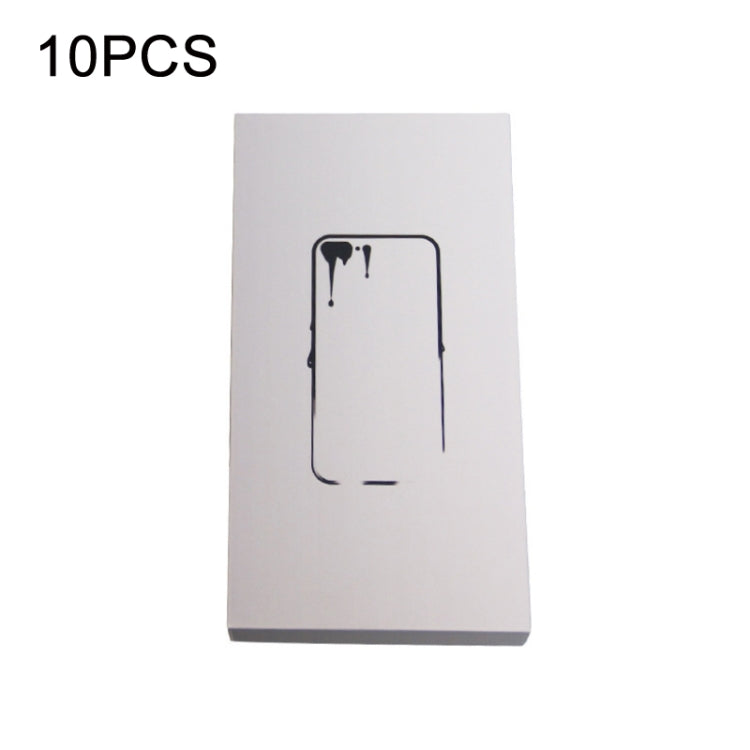 Custodia per telefono cellulare prodotto digitale da 10 pezzi/pellicola temperata/scatola telaio di supporto, White