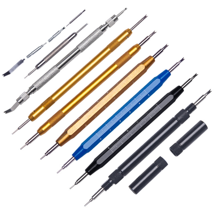 10pcs strumento di riparazione dell'orologio a testa singola attrezzo per cinturino dell'orologio di sostituzione del lotto dell'orecchio, 10 Pair Silver, 10 Pair Golden, 5 PCS Screw Gold, 5 PCS With Scale Blue, With Scale Golden, 5 PCS With Scale  Bla...