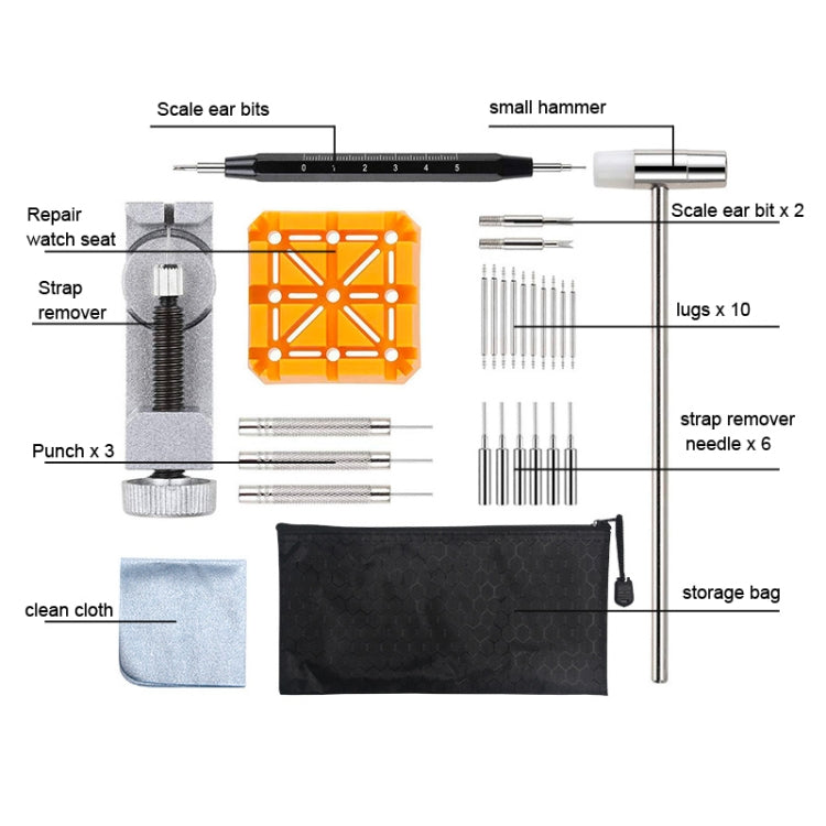 Kit di riparazione dell'orologio dello strumento di rimozione del collegamento del cinturino dell'orologio 29 in 1, 29 in 1 Watch Repair Kit