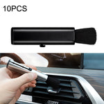 Spazzola telescopica per la pulizia della presa d'aria del condizionatore d'aria per auto da 10 pezzi, 10PCS+Black, 10PCS+Silver