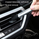 Spazzola telescopica per la pulizia della presa d'aria del condizionatore d'aria per auto da 10 pezzi, 10PCS+Black, 10PCS+Silver