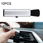 Spazzola telescopica per la pulizia della presa d'aria del condizionatore d'aria per auto da 10 pezzi, 10PCS+Black, 10PCS+Silver