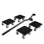 Strumento per lo spostamento di oggetti pesanti con ruota universale 5 in 1, Square Aggravated, Black Square Aggravator, Black Round Aggravator