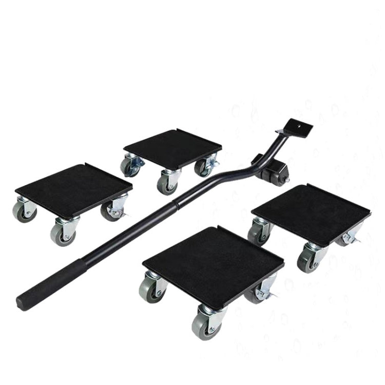 Strumento per lo spostamento di oggetti pesanti con ruota universale 5 in 1, Square Aggravated, Black Square Aggravator, Black Round Aggravator