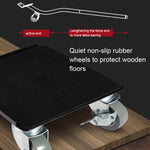 Strumento per lo spostamento di oggetti pesanti con ruota universale 5 in 1, Square Aggravated, Black Square Aggravator, Black Round Aggravator