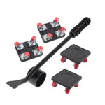 Strumento per lo spostamento di oggetti pesanti con ruota universale 5 in 1, Square Aggravated, Black Square Aggravator, Black Round Aggravator