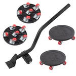 Strumento per lo spostamento di oggetti pesanti con ruota universale 5 in 1, Square Aggravated, Black Square Aggravator, Black Round Aggravator