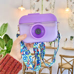 Bicchiere di plastica per fotocamera Bicchiere di succo di cannuccia per bambini Bicchiere di acqua per il tempo libero da viaggio, Pink, Blue, Purple, Yellow