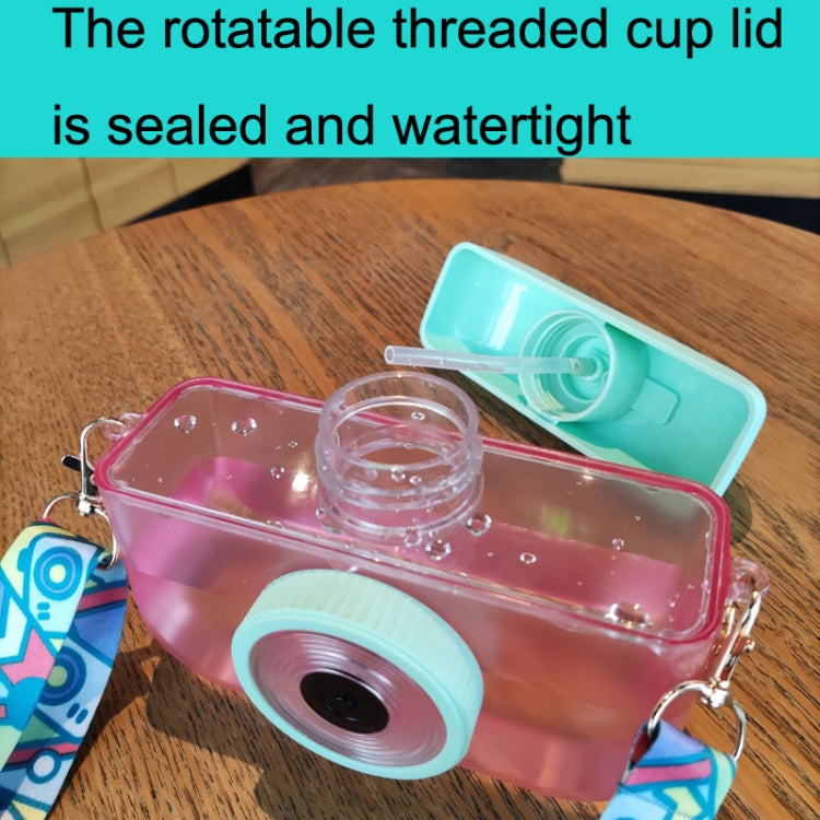 Bicchiere di plastica per fotocamera Bicchiere di succo di cannuccia per bambini Bicchiere di acqua per il tempo libero da viaggio, Pink, Blue, Purple, Yellow