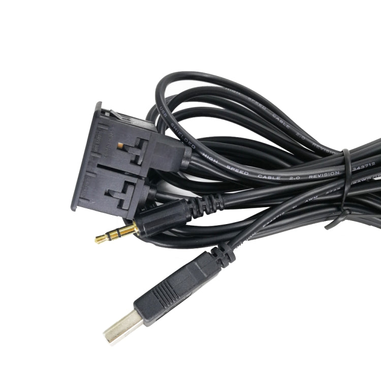 Accessori per la modifica audio della presa AUX + USB modificati per auto Linea di estensione USB da 3,5 mm, AUX+USB